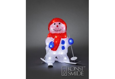 Konstsmide Acrylic Skiing Snowman LED (28 x 17cm)
